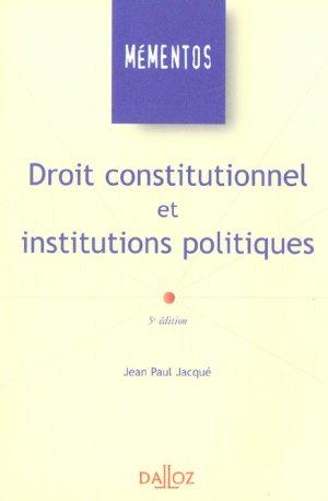 Droit Constitutionnel Et Institutions Politiques