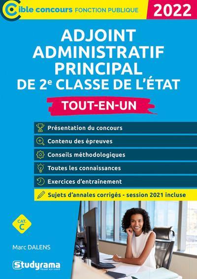 Adjoint administratif principal de 2e classe de l'Etat (édition 2022)  - Marc Dalens  