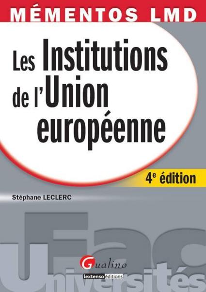 Institutions de l'union européenne (4e édition)