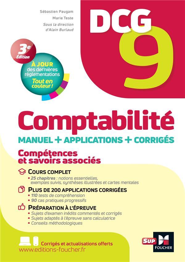 Vente  DCG 9 : comptabilité ; manuel + applications + corrigés (2e édition)  - Marie Teste  - Alain Burlaud  