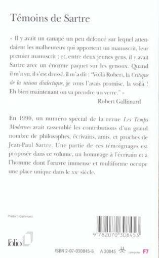 Temoins de sartre