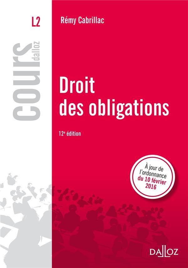 Droit des obligations (12e édition)