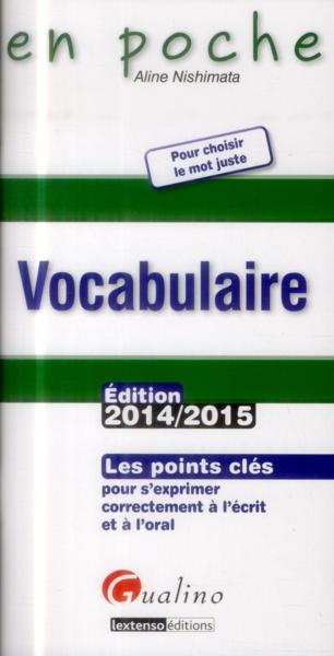 Vocabulaire (édition 2014-2015)