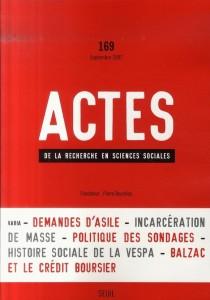 Actes De La Recherche Sciences Sociales N.169 ; Varia