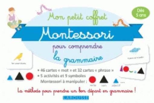 Mes albums Montessori ; mon petit coffret Montessori pour comprendre la grammaire