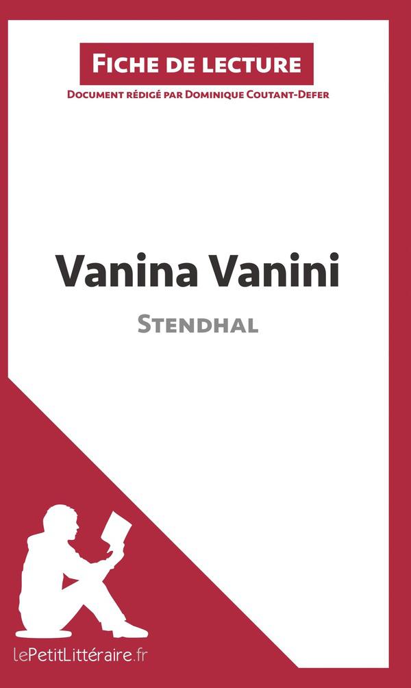 Vanina Vanini, de Stendhal ; analyse complète de l'oeuvre et résumé