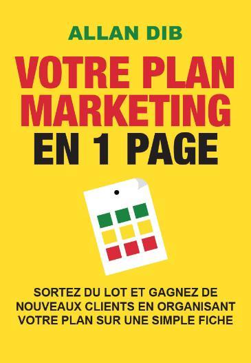 Vente Livre :                                    Pack plan marketing en une page + poster
