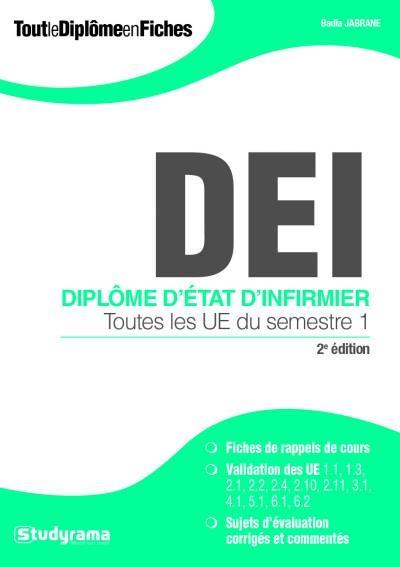 Diplôme d'Etat d'infirmier ; toutes les UE du semestre 1