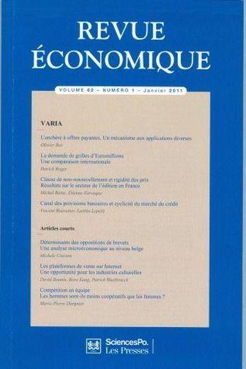Revue économique N.62