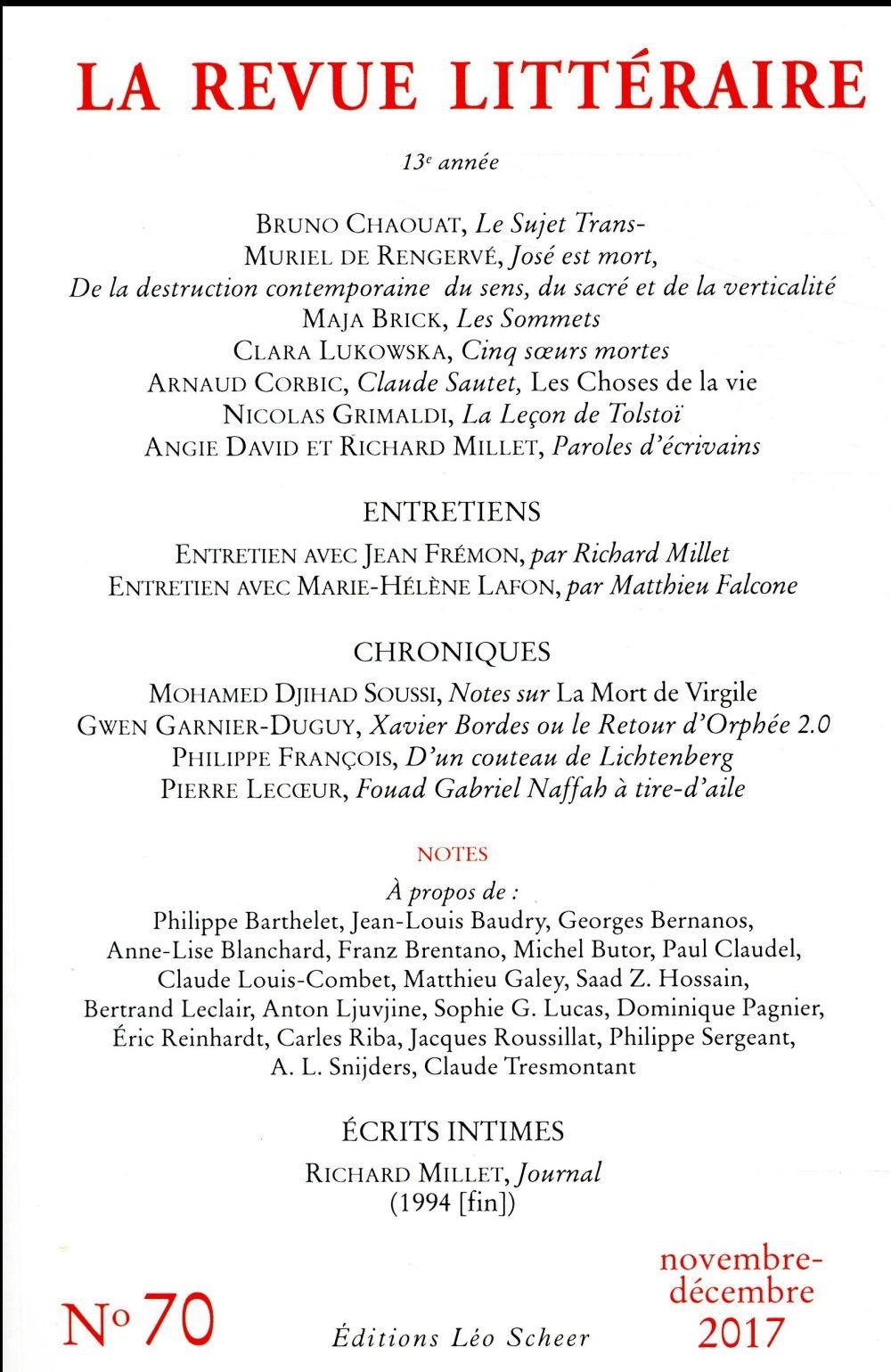 La Revue Litteraire N.70