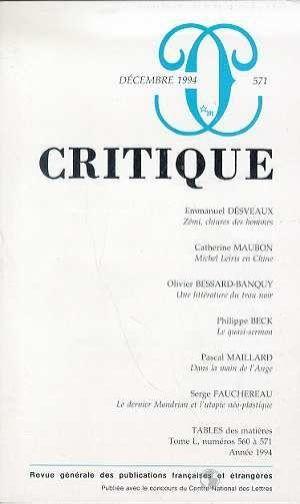 Revue Critique N.571