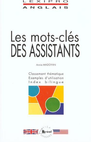 LEXIPRO ; les mots-clés des assistants ; anglais