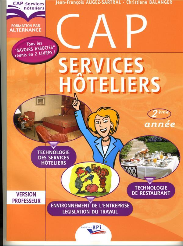 CAP ; services hôteliers en alternance ; 2e année ; livre du professeur