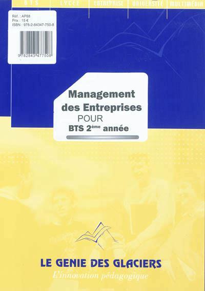 Management des entreprises pour BTS 2ème année  - Jacques Bapteste  