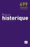 REVUE HISTORIQUE n.699 ; varia (édition 2021)                                         - Revue Historique                                         