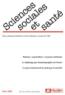REVUE SCIENCES SOCIALES ET SANTE n.38/1 ; patients "particuliers" et jeunes médecins  - Collectif  - Revue Sciences Sociales Et Sante  