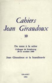 CAHIERS JEAN GIRAUDOUX Tome 10 - Couverture - Format classique