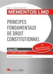principes fondamentaux de droit constitutionnel (édition 2018/2019)  - Pauline Türk 