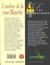 L'Ombre De La Tour Blanche - 4ème de couverture - Format classique