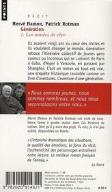 Génération t.1 ; les années de rêve - 4ème de couverture - Format classique
