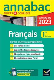 Annabac sujets & corrigés : français ; 1re technologique - Couverture - Format classique
