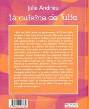 La cuisine de julie - 220 recettes pour mon jules et mes copines - 4ème de couverture - Format classique
