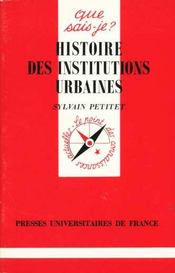 Histoire des institutions urbaines - Intérieur - Format classique