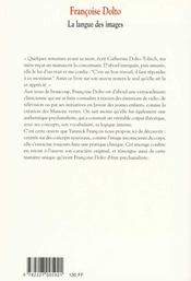 Françoise Dolto ; la langue des iamges - 4ème de couverture - Format classique
