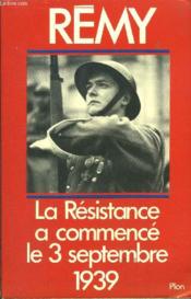 Resistance Commence 3 Sept.39 - Couverture - Format classique