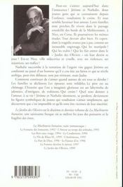 Le Jardin des Oliviers - 4ème de couverture - Format classique