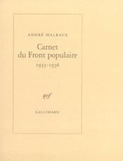 Carnet du front populaire - (1935-1936) - Intérieur - Format classique