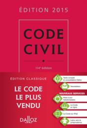 Code civil (édition 2015) - Couverture - Format classique