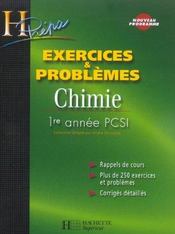 Chimie 1ère année Pcsi; Exercices Et Problemes - Intérieur - Format classique