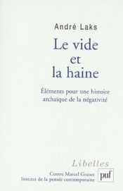 Le vide et la haine - Intérieur - Format classique