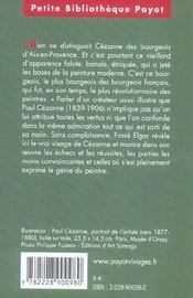Cezanne - 4ème de couverture - Format classique