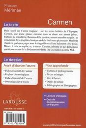 Carmen (édition 2008) - 4ème de couverture - Format classique