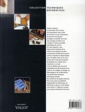 La reliure ; techniques décoratives - 4ème de couverture - Format classique