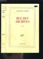 Rue des archives - Couverture - Format classique