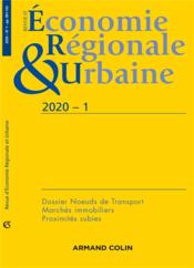 Vente  Revue d'économie régionale et urbaine N.2020-1 ; varia  