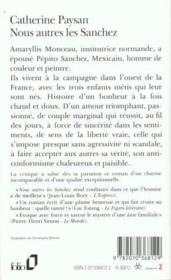 Nous Autres Les Sanchez - Couverture - Format classique
