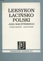 Leksykon Lacinsko Polski - Couverture - Format classique