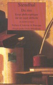 Du Rire. Essai Philosophique Sur Un Sujet Difficile - Intérieur - Format classique