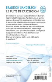 Fils-des-Brumes t.2 : le puits de l'ascension - 4ème de couverture - Format classique