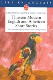 Thirteen modern english and american short stories - Couverture - Format classique