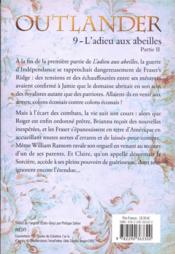 Outlander t.9 : l'adieu aux abeilles t.2 - 4ème de couverture - Format classique