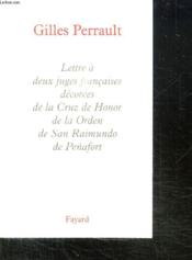 Lettre à deux juges françaises décorées de la Cruz de Honor de la Orden de San Raimundo de Peñafort - Couverture - Format classique