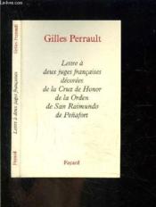 Lettre à deux juges françaises décorées de la Cruz de Honor de la Orden de San Raimundo de Penafort - Couverture - Format classique