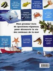 Questions réponses sur les animaux de la mer - 4ème de couverture - Format classique