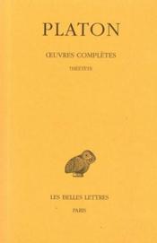 Oeuvres completes. tome viii, 2e partie: theetete - Couverture - Format classique
