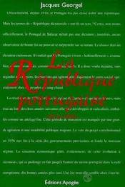 La république portugaise (1974-1995 ) - Couverture - Format classique